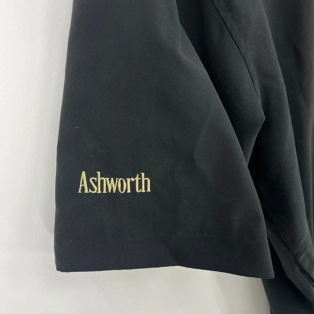 Ashworth Mens Black 2004 Monterey Open Golf Quarter Zip Windshirt Size M